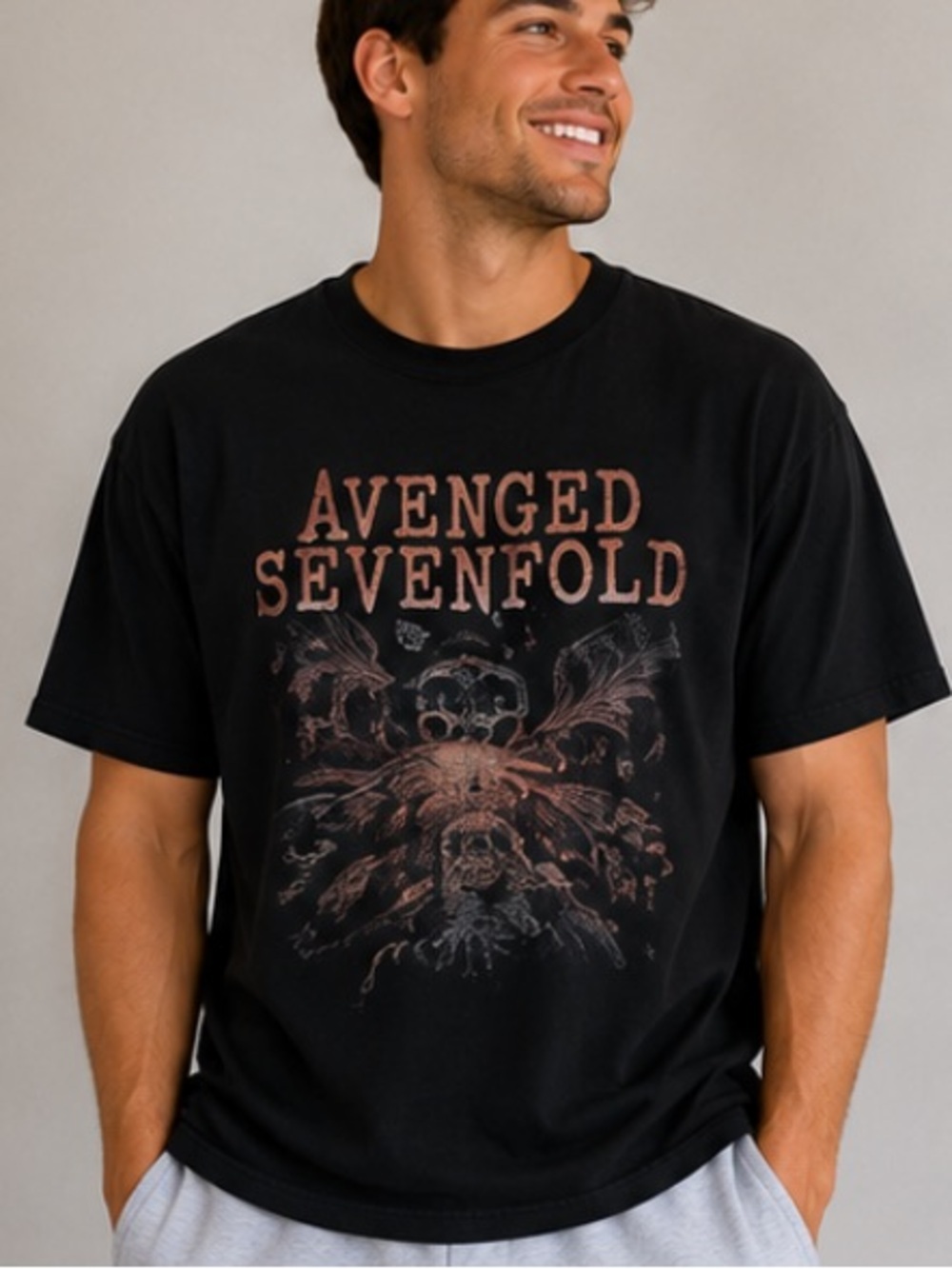 Avenged Sevenfold Black T-Shirt fits X-Large